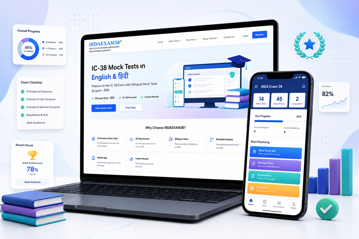 IRDAEXAM38 online examination platform and Android application